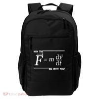 May The (F=m*dv/dt) Be With You Funny Gift For Physics Science Backpack thumb 0