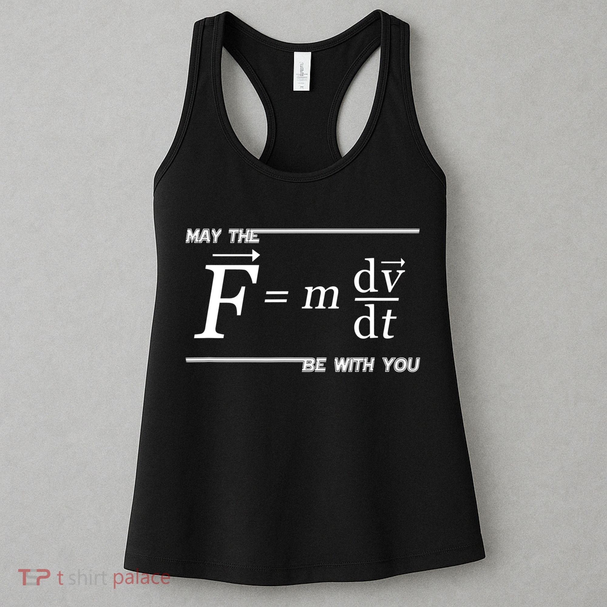 May The (F=m*dv/dt) Be With You Funny Gift For Physics Science Women's Tank Top