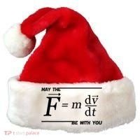 May The (F=m*dv/dt) Be With You Funny Gift For Physics Science Santa Hat thumb 0
