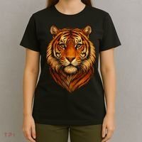 Majestic Tiger Face – Hyper Detailed Wild Animal Art T-Shirt thumb 4