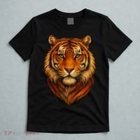 Majestic Tiger Face – Hyper Detailed Wild Animal Art T-Shirt thumb 5