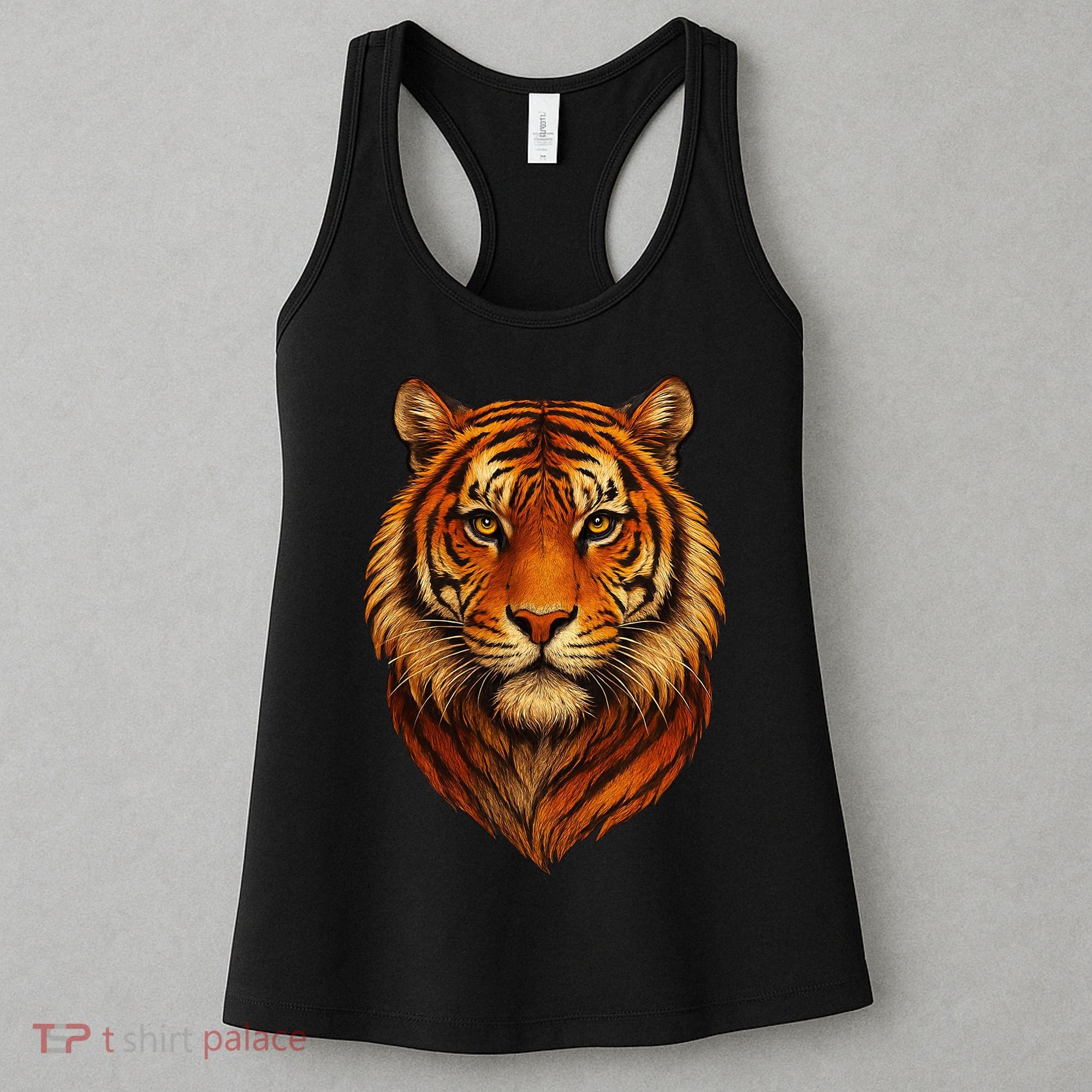 Majestic Tiger Face – Hyper Detailed Wild Animal Art Women's Tank Top