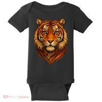 Majestic Tiger Face – Hyper Detailed Wild Animal Art Baby Bodysuit thumb 0