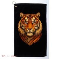 Majestic Tiger Face – Hyper Detailed Wild Animal Art Golf Towel thumb 0