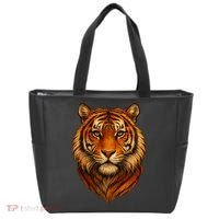 Majestic Tiger Face – Hyper Detailed Wild Animal Art Tote Bag thumb 0