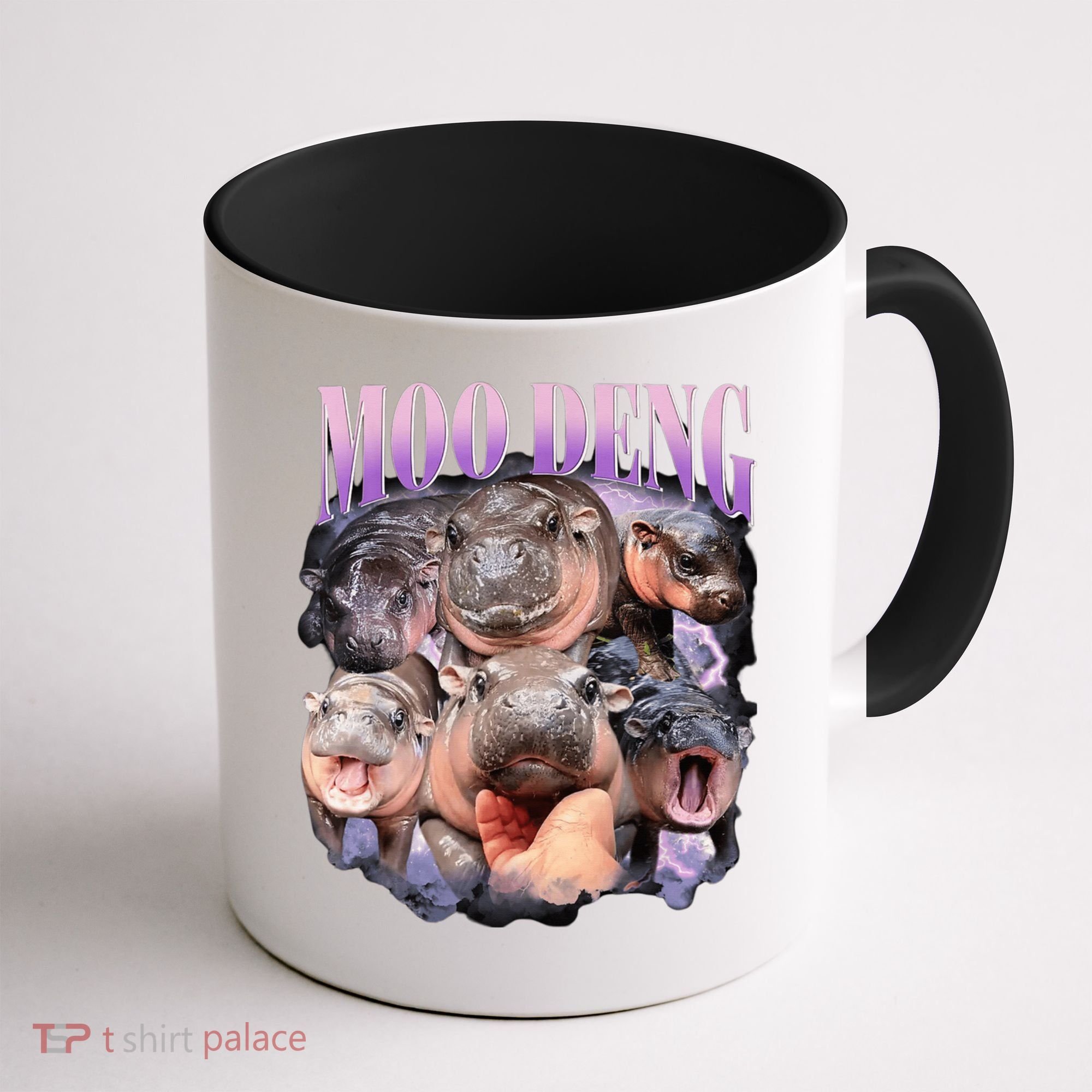 Moodeng The Famous Baby Pigmy Hippo Moodeng Funny Crew Coffee Mug