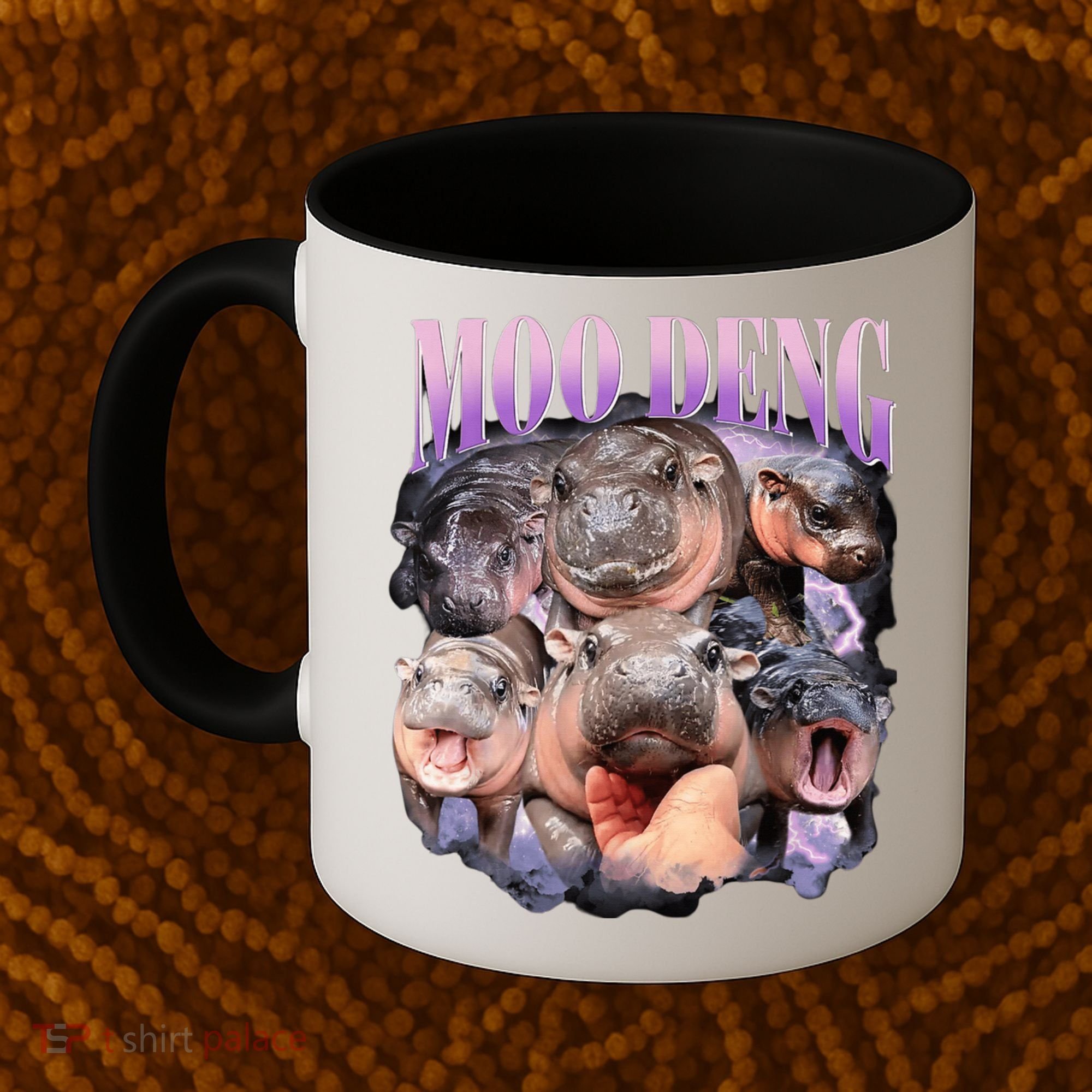 Moodeng The Famous Baby Pigmy Hippo Moodeng Funny Crew Coffee Mug