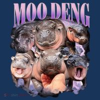 Moodeng The Famous Baby Pigmy Hippo Moodeng Funny Crew Bucket Hat thumb 4