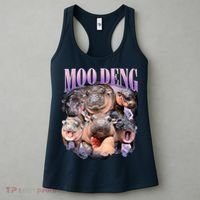 Moodeng The Famous Baby Pigmy Hippo Moodeng Funny Crew Women's Tank Top thumb 3