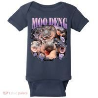 Moodeng The Famous Baby Pigmy Hippo Moodeng Funny Crew Baby Bodysuit thumb 0