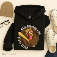 Make Thanksgiving Great Again Pro Trump Turkey Bat Hoodie thumb 4