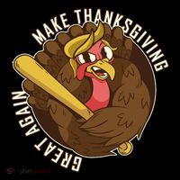 Make Thanksgiving Great Again Pro Trump Turkey Bat Coffee Mug thumb 5