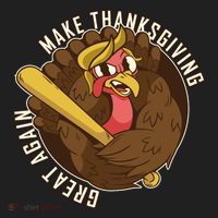 Make Thanksgiving Great Again Pro Trump Turkey Bat Beanie thumb 2