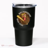 Make Thanksgiving Great Again Pro Trump Turkey Bat Tumbler thumb 0