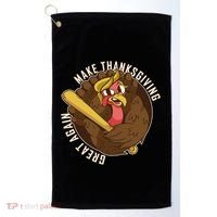 Make Thanksgiving Great Again Pro Trump Turkey Bat Golf Towel thumb 0