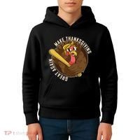 Make Thanksgiving Great Again Pro Trump Turkey Bat Kids Hoodie thumb 4