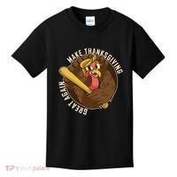 Make Thanksgiving Great Again Pro Trump Turkey Bat Kids T-Shirt thumb 0
