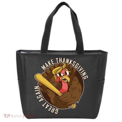 Make Thanksgiving Great Again Pro Trump Turkey Bat Tote Bag