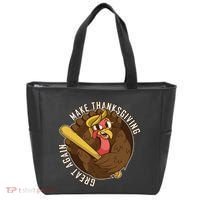 Make Thanksgiving Great Again Pro Trump Turkey Bat Tote Bag thumb 0