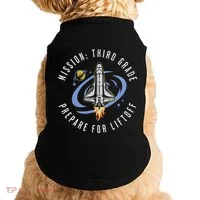 Mission Third Grade Space Rocket Back To School Vi Doggie Tank thumb 0