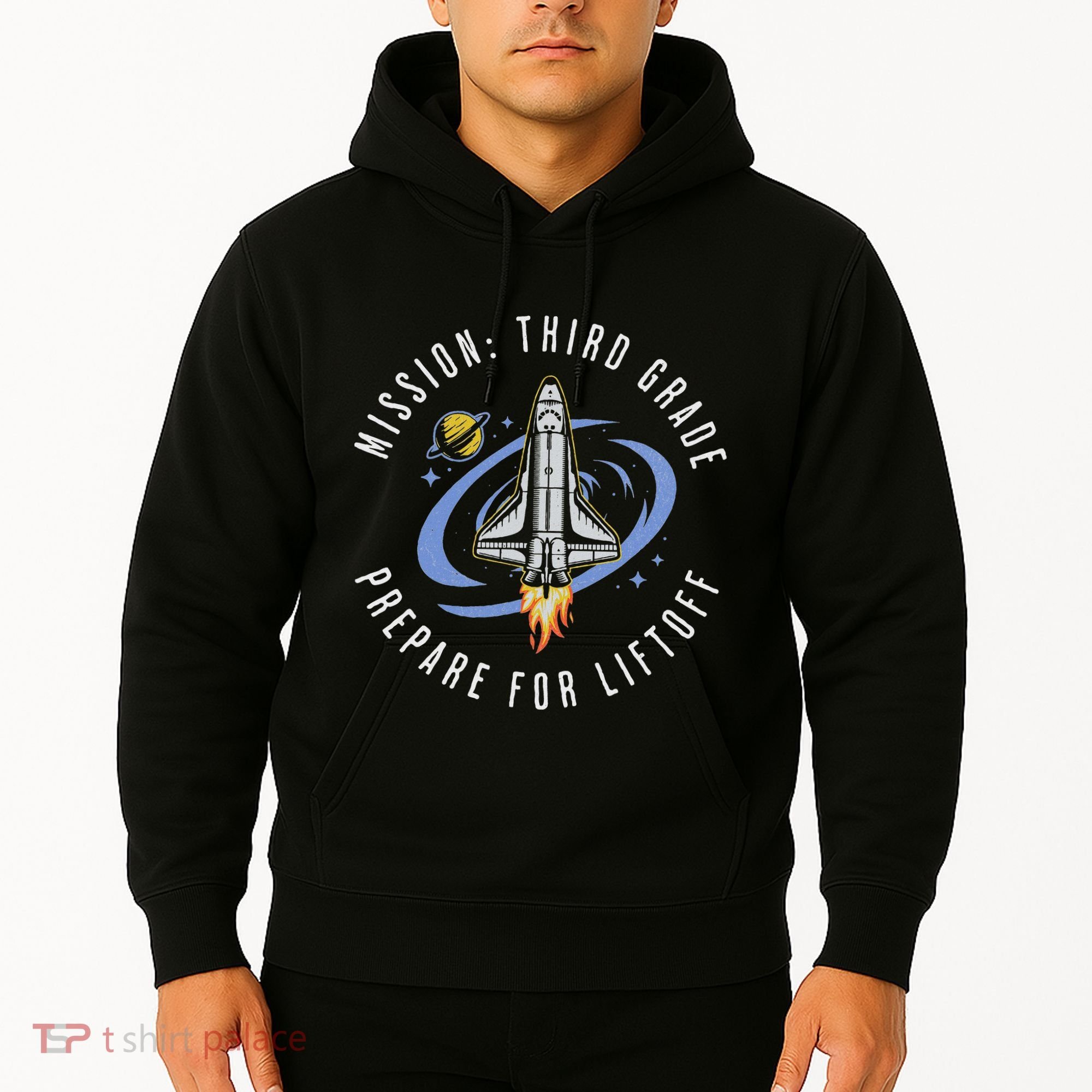 Mission Third Grade Space Rocket Back To School Vi Hoodie