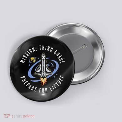 Mission Third Grade Space Rocket Back To School Vi Button