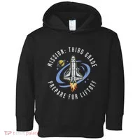 Mission Third Grade Space Rocket Back To School Vi Toddler Hoodie thumb 0