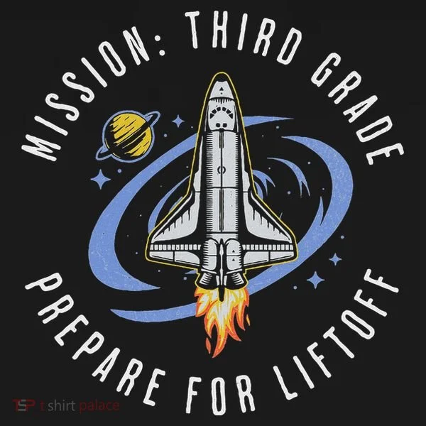 Mission Third Grade Space Rocket Back To School Vi Toddler Hoodie