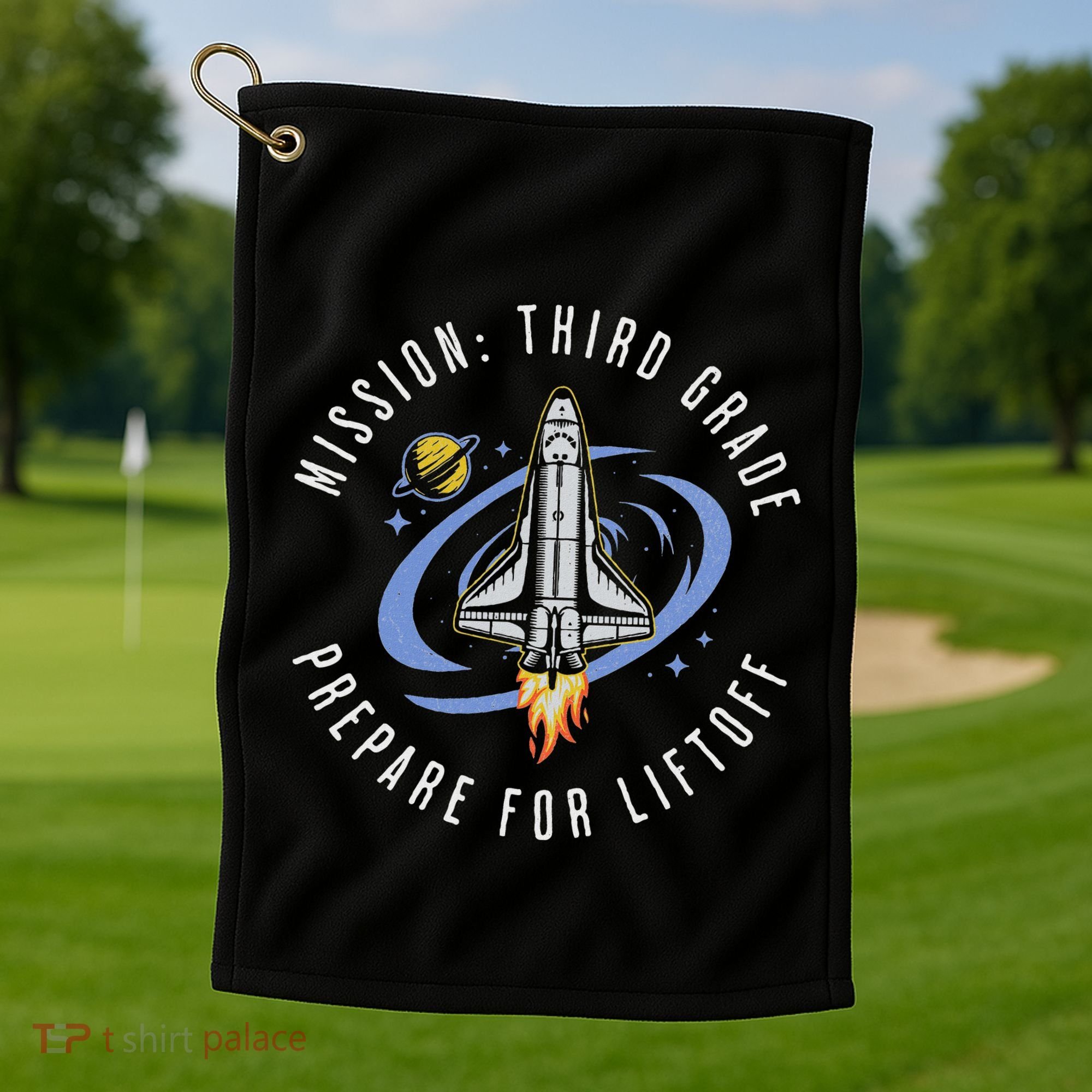 Mission Third Grade Space Rocket Back To School Vi Golf Towel