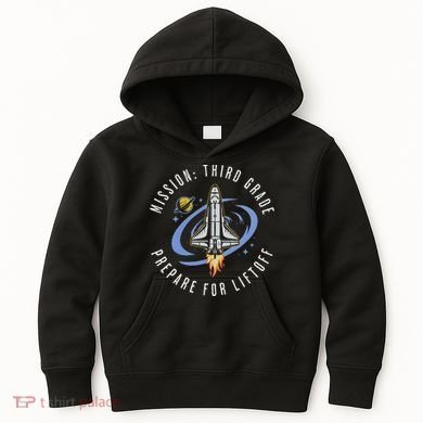 Mission Third Grade Space Rocket Back To School Vi Kids Hoodie