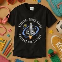 Mission Third Grade Space Rocket Back To School Vi Kids T-Shirt thumb 3