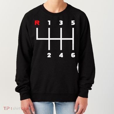 Manual Transmission Gear Shifter Pattern Women's Sweatshirt