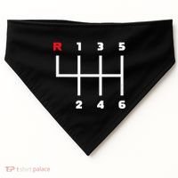 Manual Transmission Gear Shifter Pattern USA-Made Doggie Bandana thumb 0