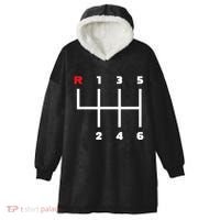Manual Transmission Gear Shifter Pattern Hooded Wearable Blanket thumb 0