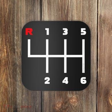 Manual Transmission Gear Shifter Pattern Coaster