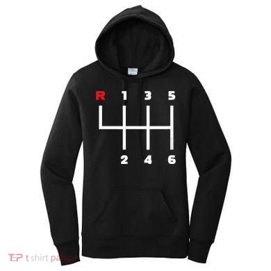 Manual Transmission Gear Shifter Pattern Women's Hoodie