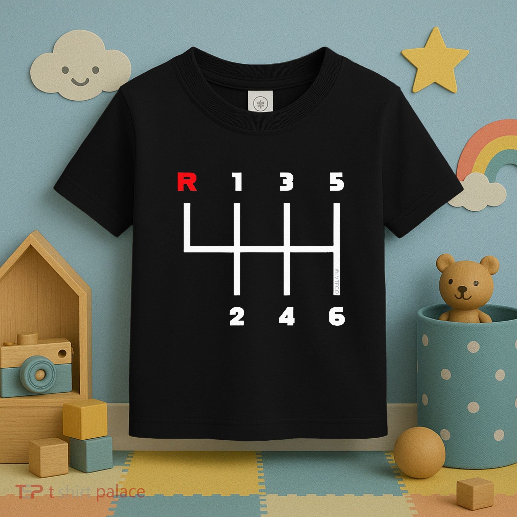 Manual Transmission Gear Shifter Pattern Toddler T-Shirt