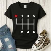 Manual Transmission Gear Shifter Pattern Women's T-Shirt thumb 3