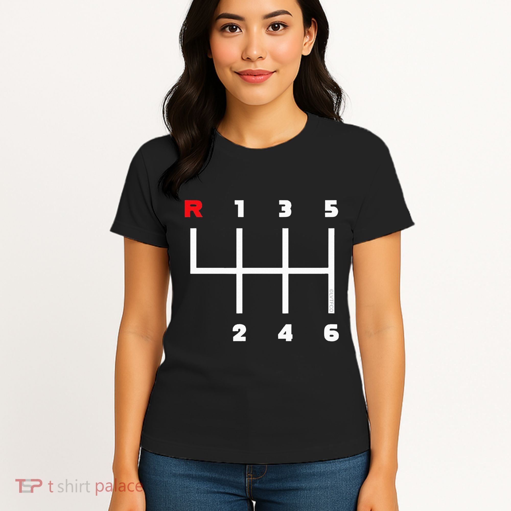 Manual Transmission Gear Shifter Pattern Women's T-Shirt