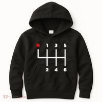 Manual Transmission Gear Shifter Pattern Kids Hoodie thumb 0