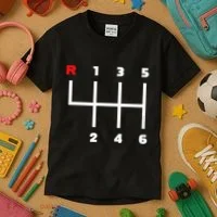 Manual Transmission Gear Shifter Pattern Kids T-Shirt thumb 3
