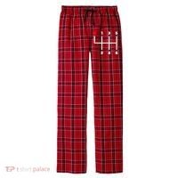 Manual Transmission Gear Shifter Pattern Men's Flannel Plaid Pajama Pants thumb 0