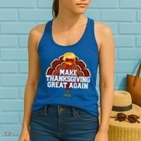Make Thanksgiving Great Again Trump Turkey Women's Tank Top thumb 2