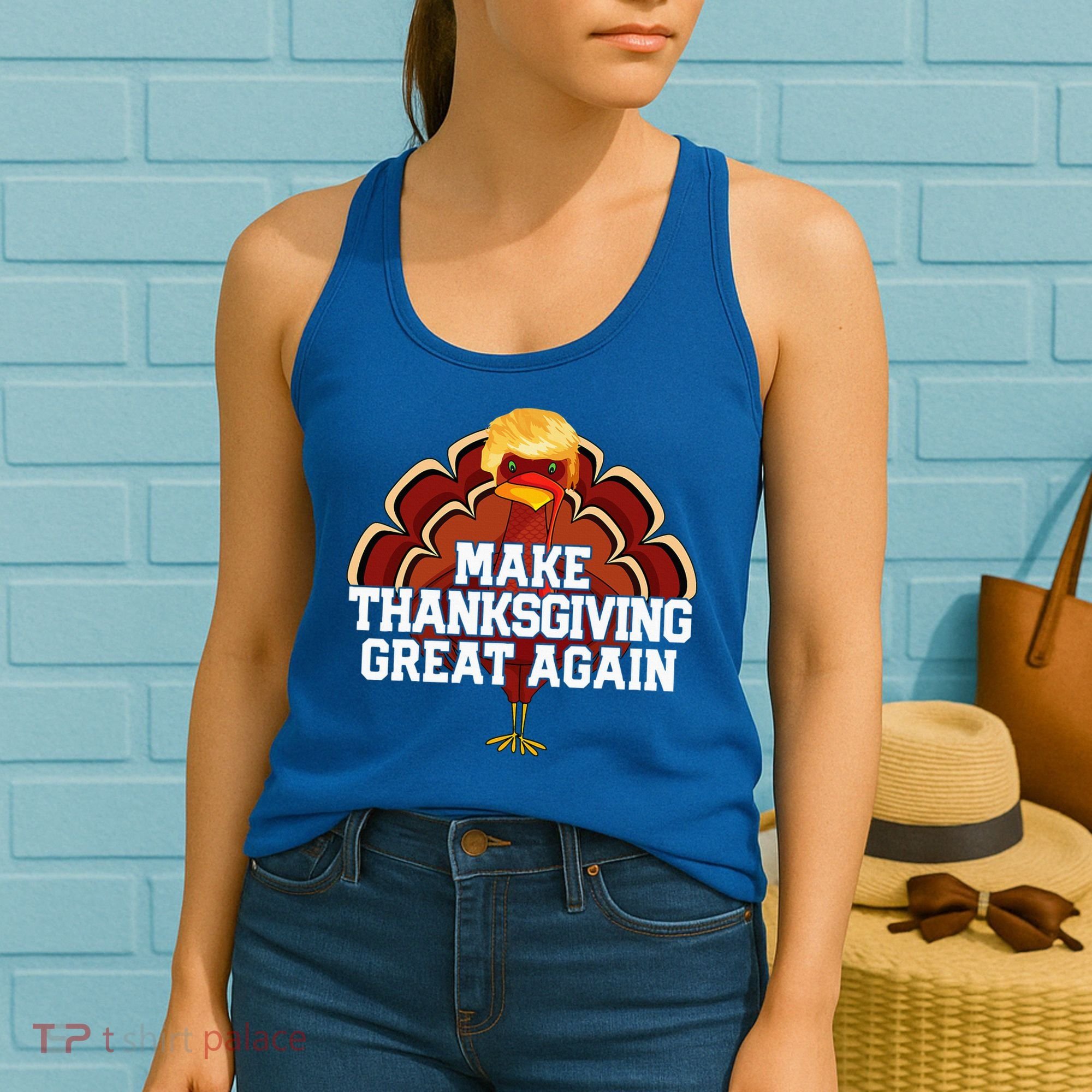 Make Thanksgiving Great Again Trump Turkey Women's Tank Top