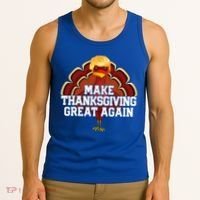 Make Thanksgiving Great Again Trump Turkey Tank Top thumb 3
