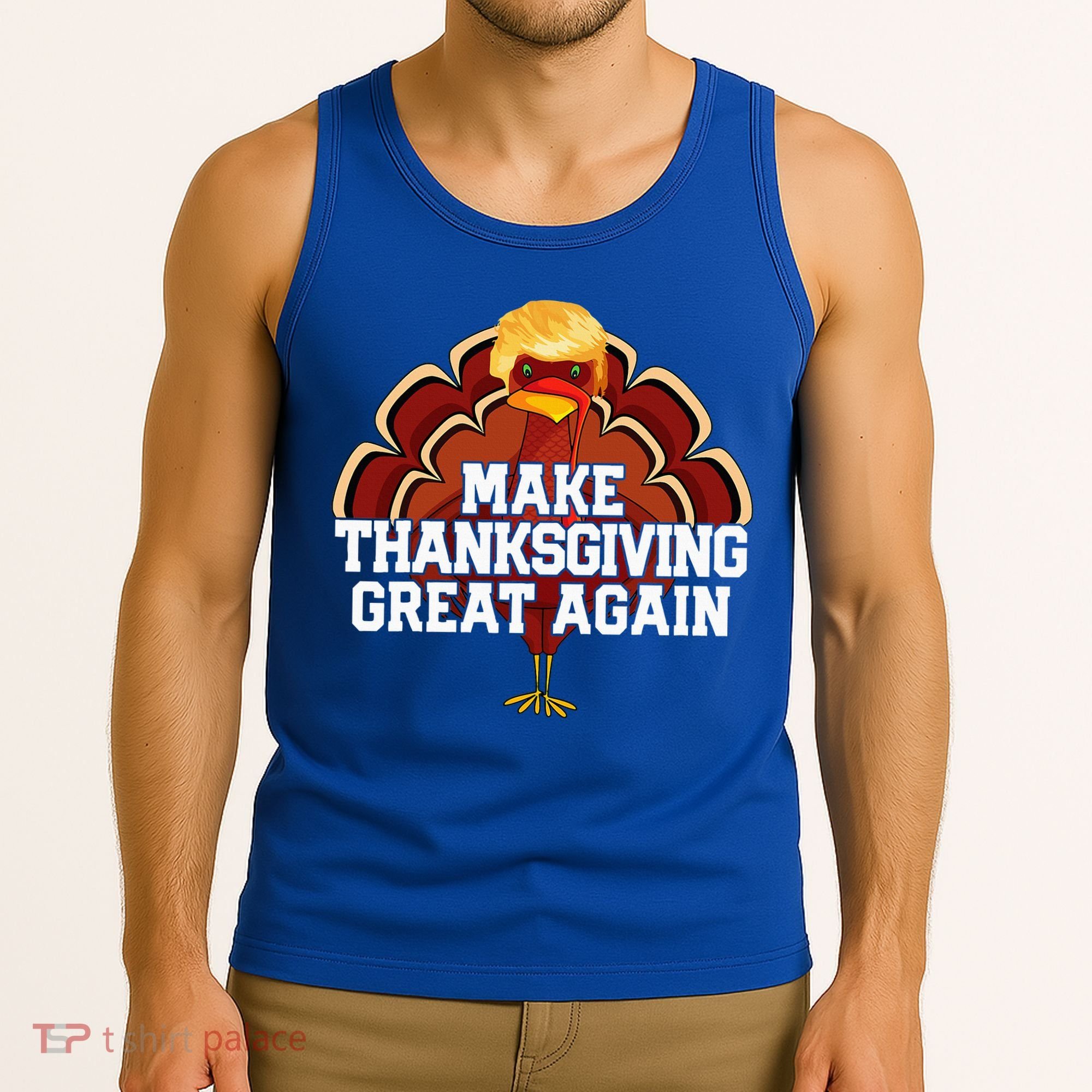 Make Thanksgiving Great Again Trump Turkey Tank Top