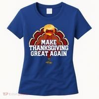 Make Thanksgiving Great Again Trump Turkey Women's T-Shirt thumb 0