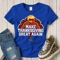 Make Thanksgiving Great Again Trump Turkey Women's T-Shirt thumb 3