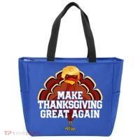 Make Thanksgiving Great Again Trump Turkey Tote Bag thumb 0