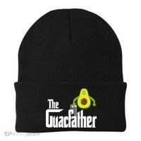 Men The Guac Father Funny Guacamole Avocado Lover Beanie thumb 0